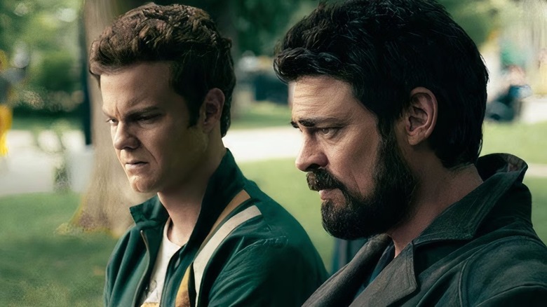 William "Billy" The Butcher and Hughie sitting on a park bench in The Boys (2019)