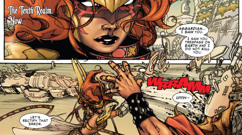 Thor fighting Angela
