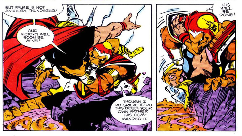 Thor fighting Beta Ray Bill