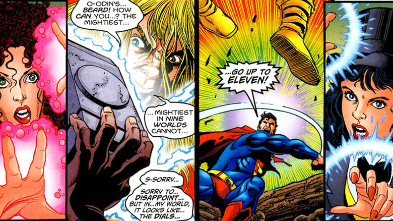Thor fighting Superman