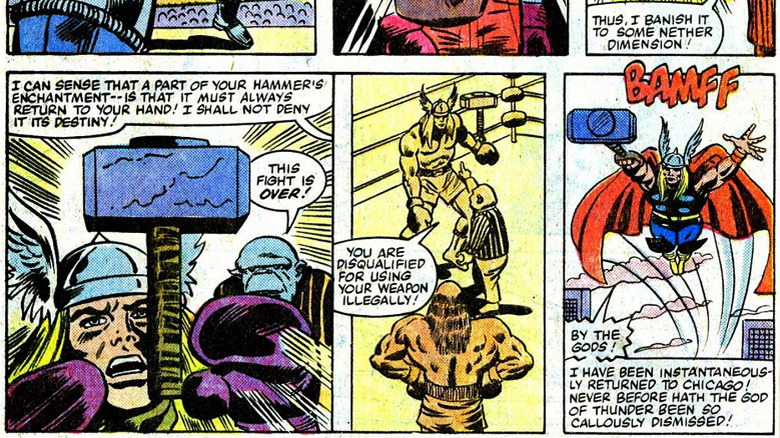 Thor fighting The Champion of the Universe