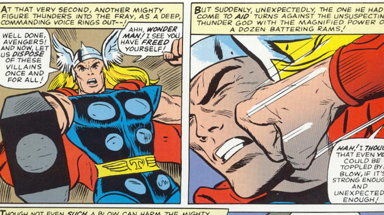 Thor fighting Wonder Man