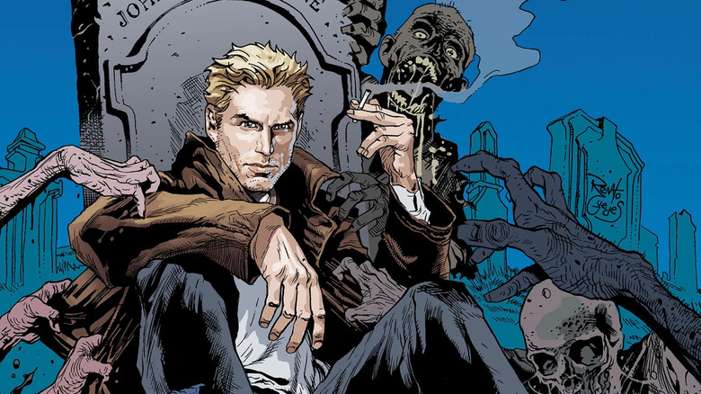 John Constantine being tormented by the dead