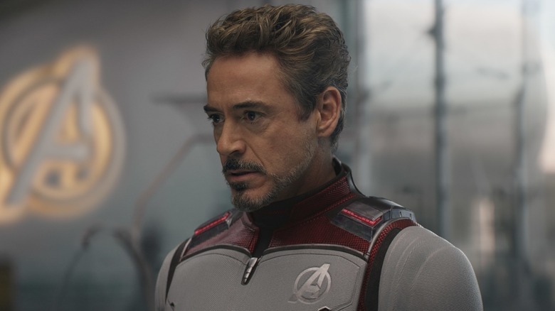 Tony Stark stares intensely
