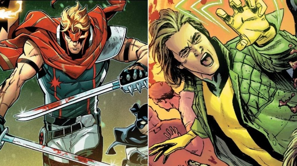 Split image of Shatterstar and Rictor