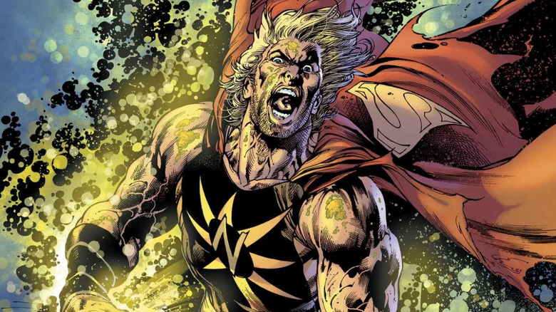 Nuclear Man fighting Superman