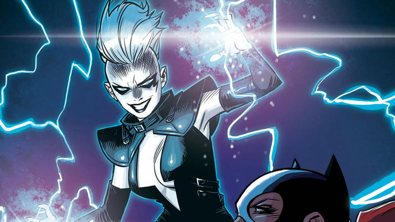 Livewire using her electric powers