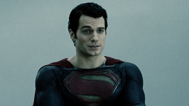 Superman with his symbol on his chest