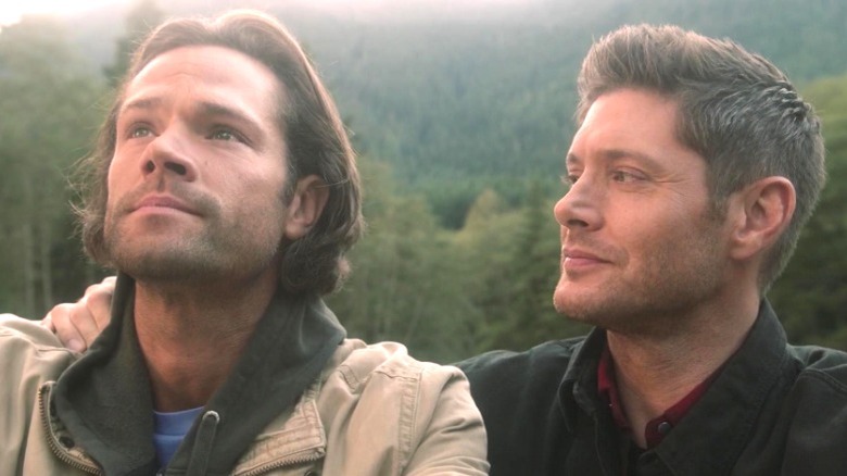 Sam and Dean Winchester looking happy 
