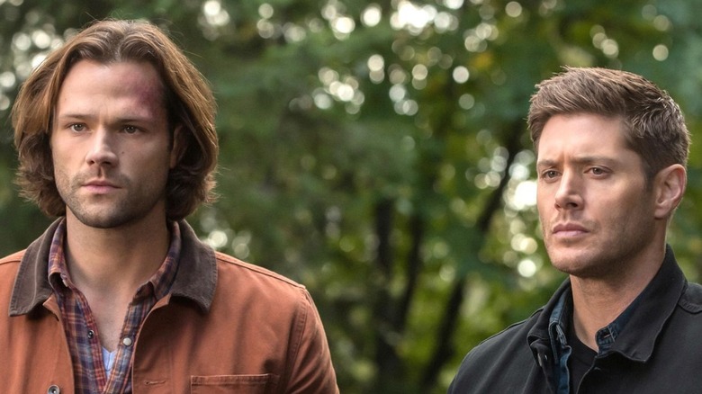 Sam Dean Winchester jackets staring