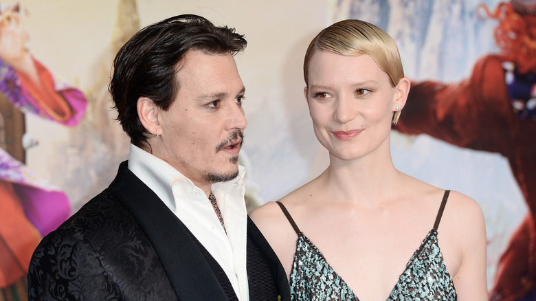 Johnny Depp and Mia Wasikowska