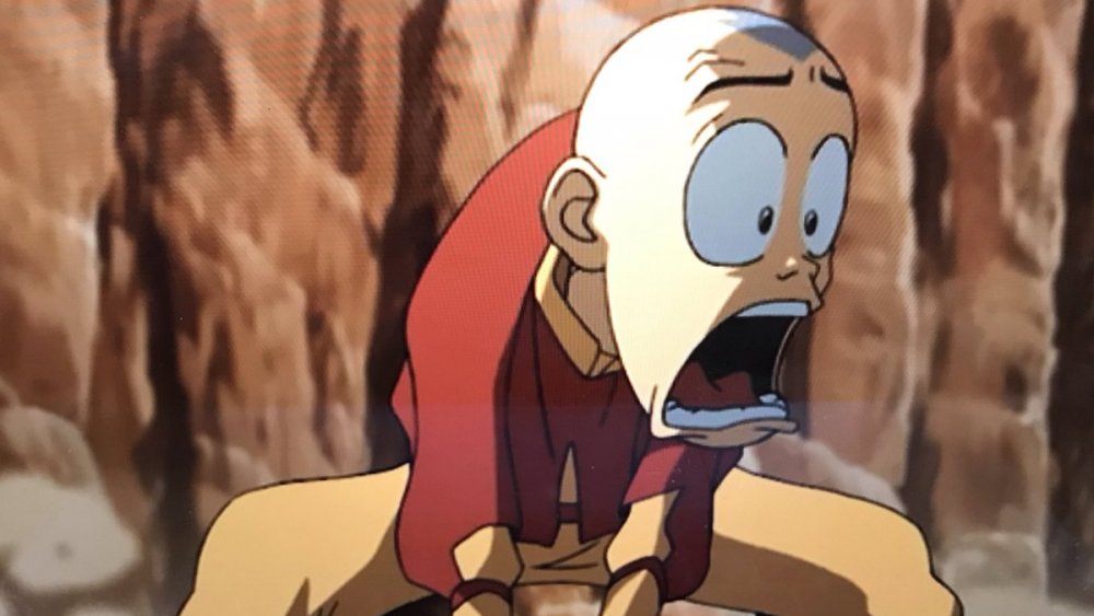 Aang in shock on Avatar: The Last Airbender