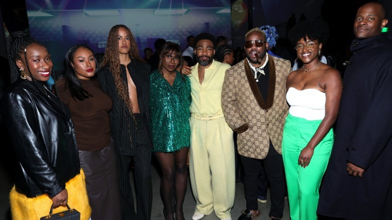 Cast and crew of Swarm pose