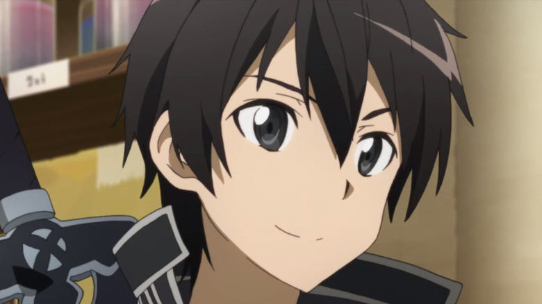 Kirito from SAO grinning