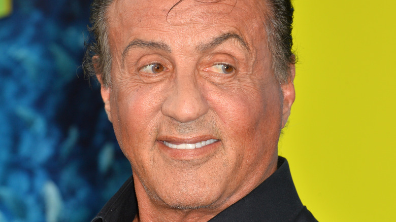 Sylvester Stallone catches someone's glance