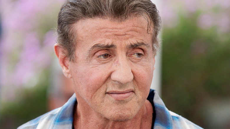 Sylvester Stallone looking off-camera