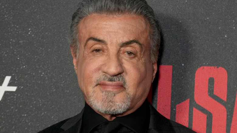 Sylvester Stallone frowning