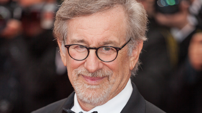 Steven Spielberg smiles