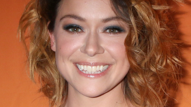 Maslany with wild hair