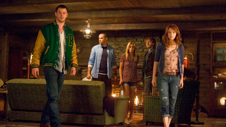 The cast of Cabin in the Woods