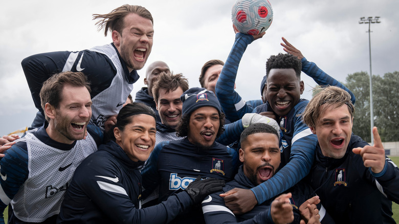 AFC Richmond players cheer