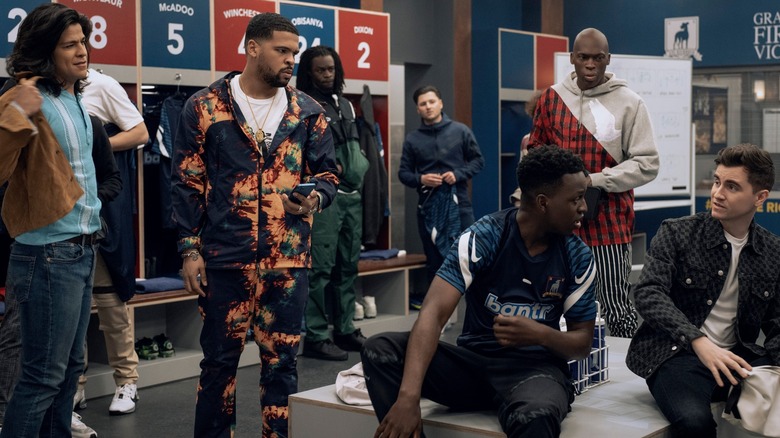 AFC Richmond team in locker room