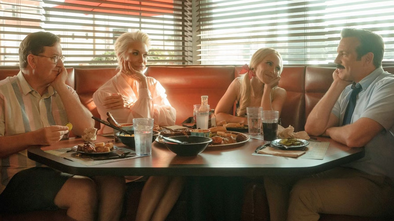 Ted and his Richmond colleagues having a Kansas City BBQ in "Ted Lasso" (2020-present)