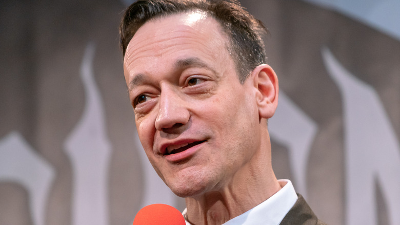 Ted Raimi speaking with microphone