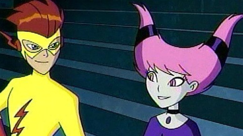 Jinx and Kid Flash flirting