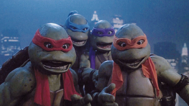 Turtles surprised in "Teenage Mutant Ninja Turtles II: The Secret of the Ooze" (1991)