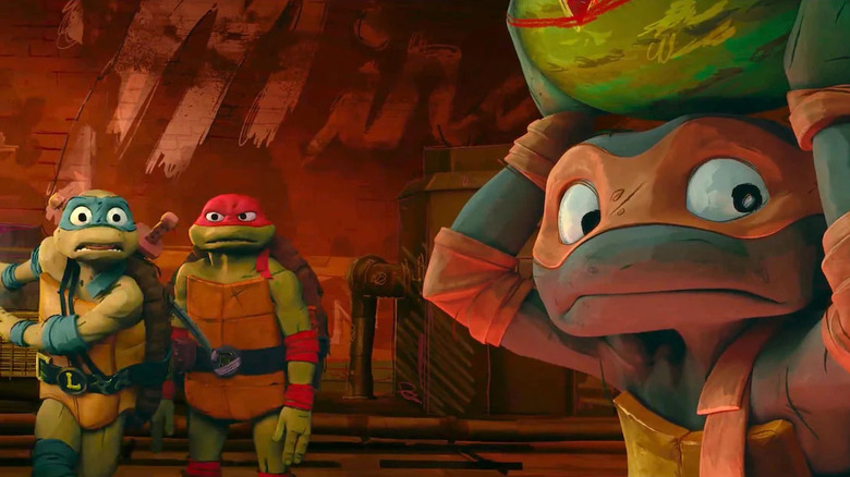 The turtles playing around