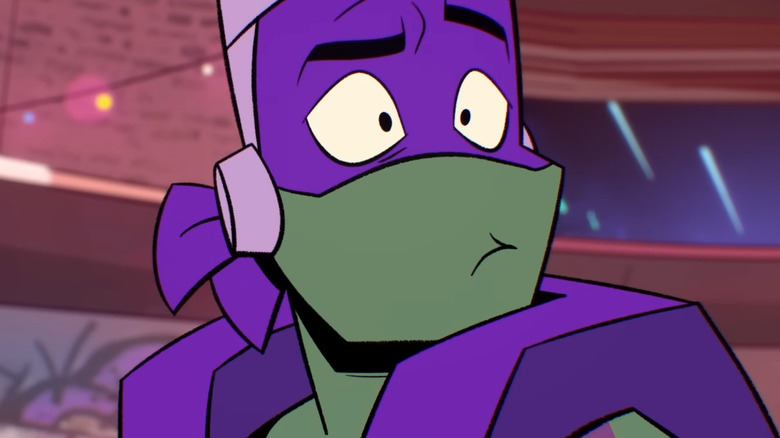Donatello with a confused expression