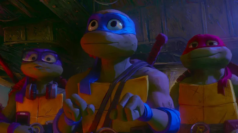 Donatello, Leonardo, and Raphael smiling