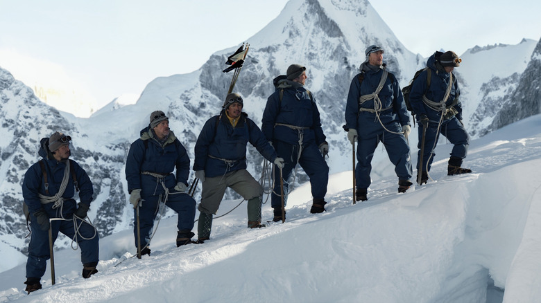 Climbers scaling Everest in "Tenzing" (2026)