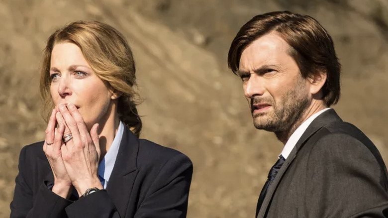 David Tennant and Anna Gunn