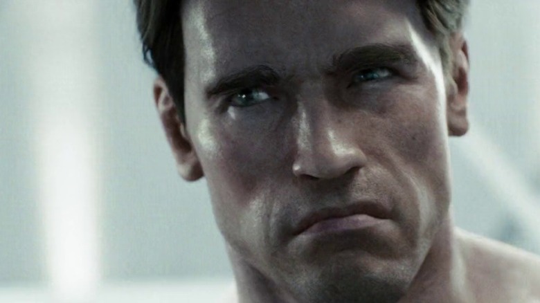 T-800 frowns and squints in "Terminator Salvation" (2009)