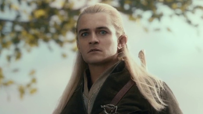 Legolas stands under a tree in "The Hobbit: The Desolation of Smaug" (2013)