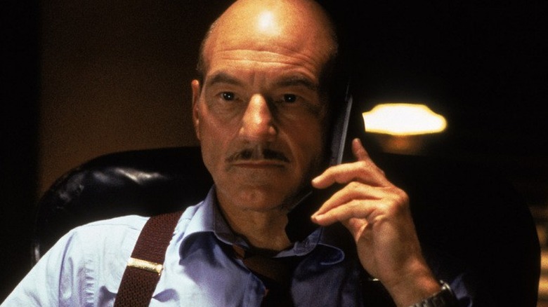 Patrick Stewart on the phone