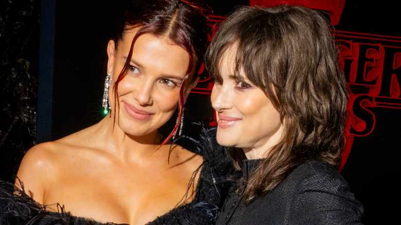Millie Bobby Brown and Winona Ryder