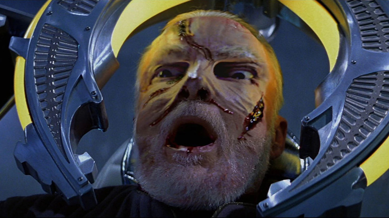Dougherty's face is stretched