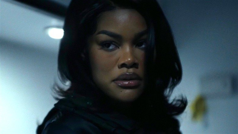 Detective Kay Raymond looking stern in Straw