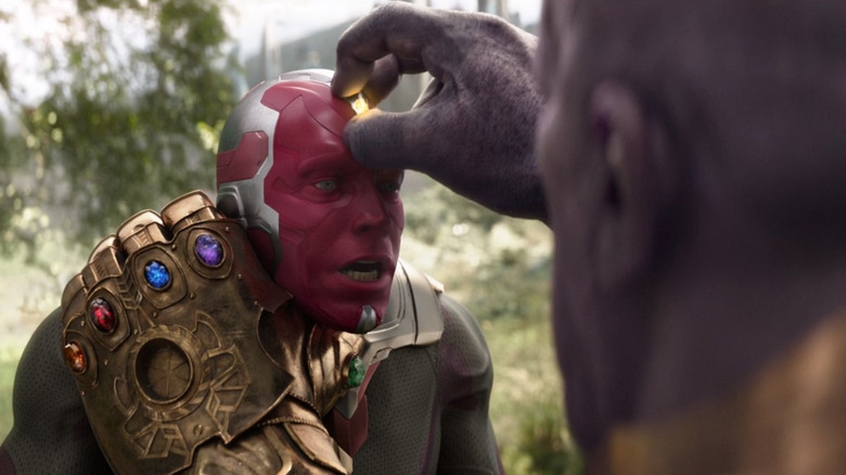 Thanos plucks the mind stone