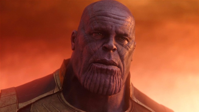 Thanos and an orange sky
