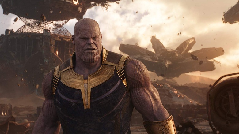 Thanos in the ruins of Titan