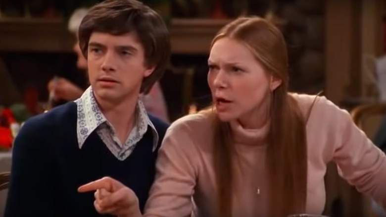 Eric Forman and Donna Pinciotti look annoyed 