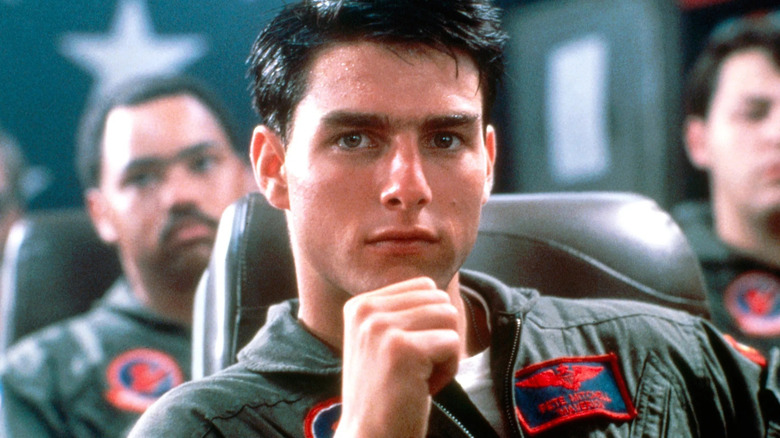 Maverick receiving instructions in Top Gun