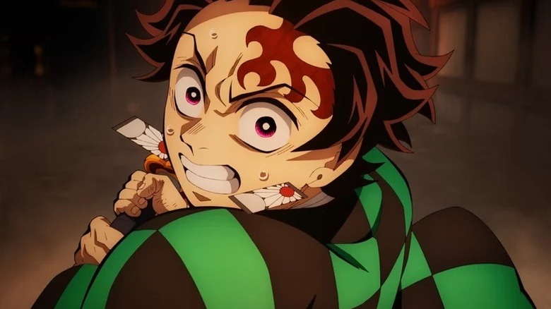 Tanjiro swings his sword in Demon Slayer: Kimetsu no Yaiba - The Movie: Infinity Castle