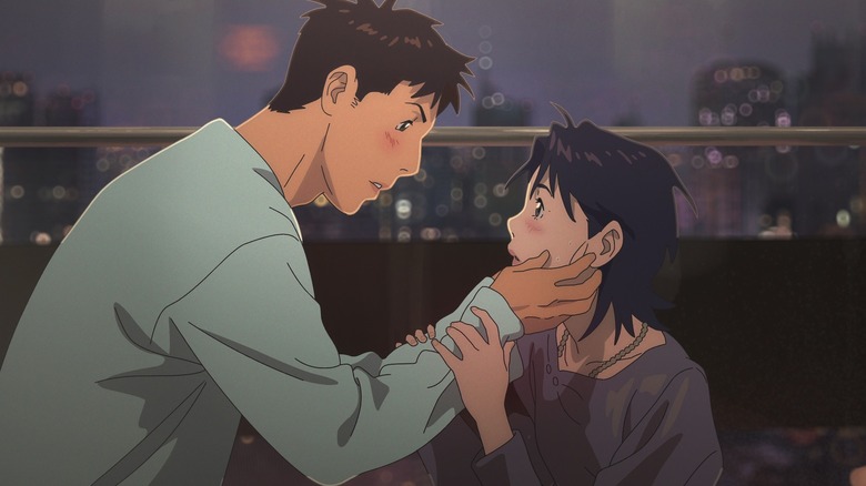 Jay and Nan-young looking at each other in Lost in Starlight