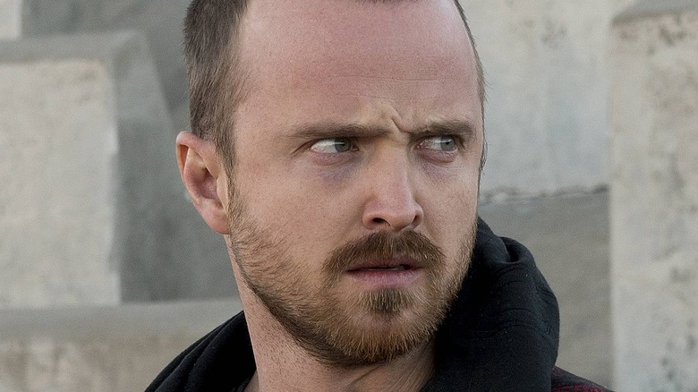 Jesse Pinkman looking suspicious