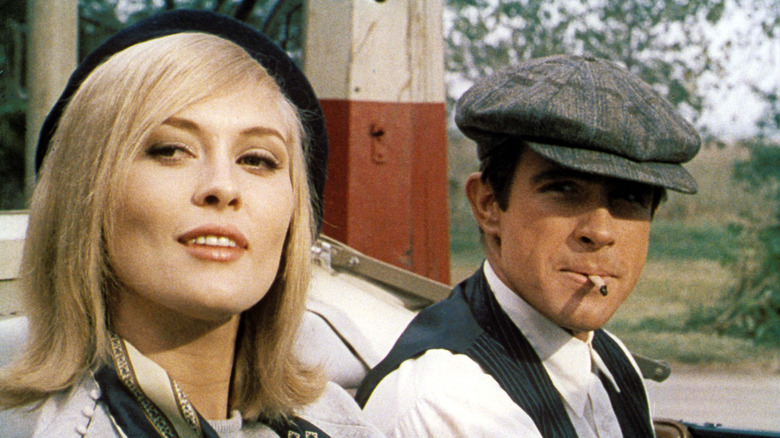 Bonnie and Clyde in their getaway car in Bonnie & Clyde